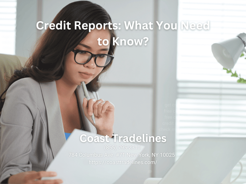 woman reading credit report