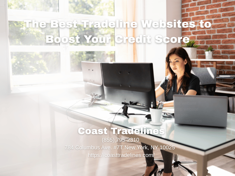 woman looking for tradeline website