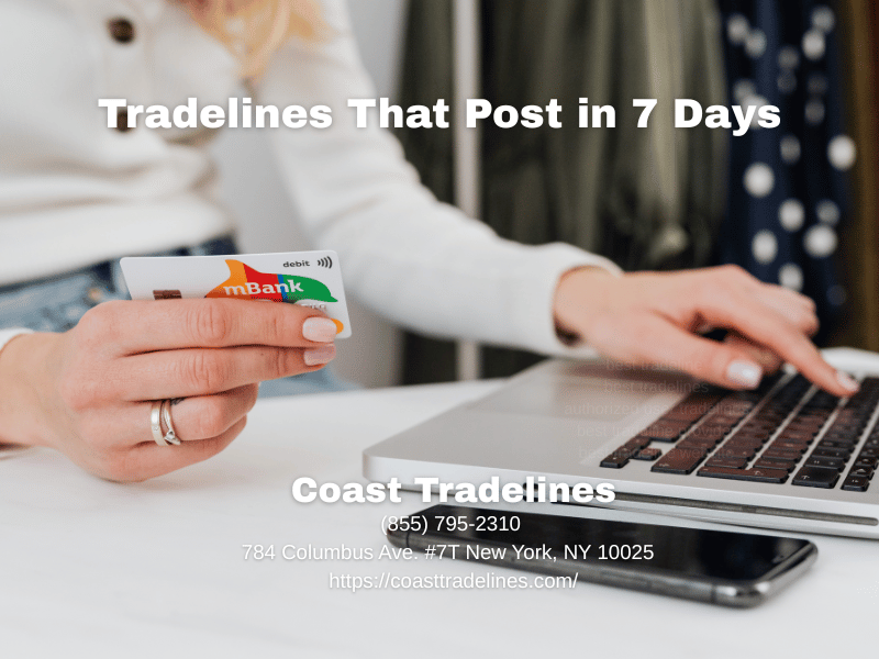 woman finding tradelines that post fast